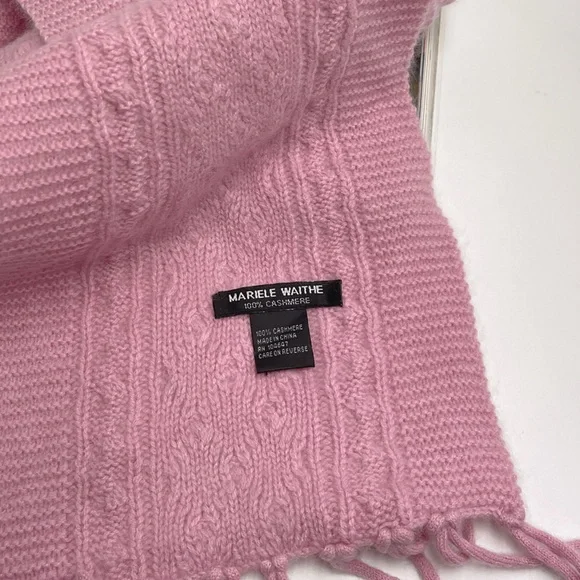 Mariele Waithe Winter 100% cashmere scarf wrap 72”x8” - Picture 2 of 2